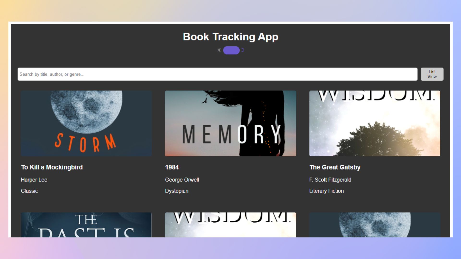 BOOK TRACKING APP